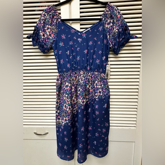 I Love H-81 (Forever 21) Floral Belted Dress Size S - Picture 1 of 11